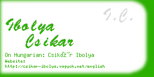 ibolya csikar business card